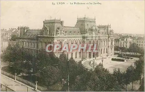 Cartes postales Lyon La Prefecture et les Jardins