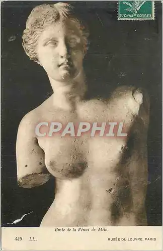 Cartes postales Musee du Louvre Paris Buste de la Venus de Milo