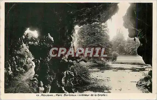 Cartes postales moderne Roubaix Parc Barbieux (Interieur de la Grotte)