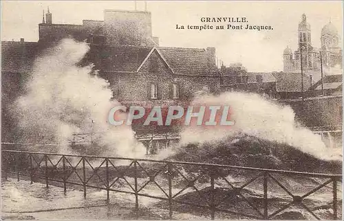 Cartes postales Granville La Tempete au Pont Jacques