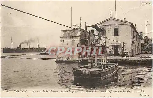 Ansichtskarte AK Toulon Arsenal de la Marine Ancien bague La Passerelle travail effectue par les forcats