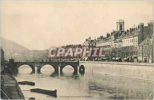 Ansichtskarte AK Besancon Les Quais et le Pont de Battant