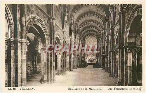 Ansichtskarte AK Vezelay Basilique de la Madeleine Vue d'ensemble de la Nef