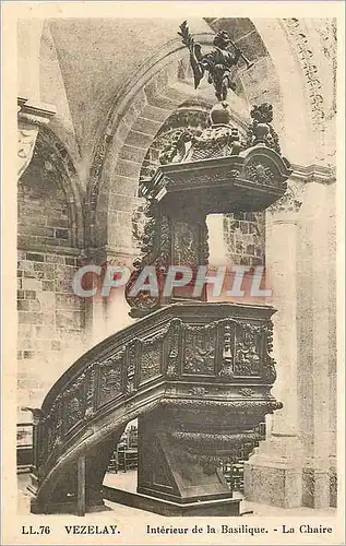 Ansichtskarte AK Vezelay Interieur de la Basilique La Chaire