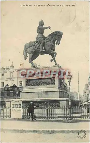 Cartes postales Orleans Jeanne d'Arc par Foyatier Courses d'Orleans