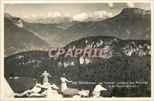 Cartes postales moderne Telepherique du Veyrier Vue sur les Aravis Et le Mont Blanc