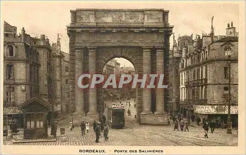 Ansichtskarte AK Bordeaux Porte des Salinieres Tramway Masset