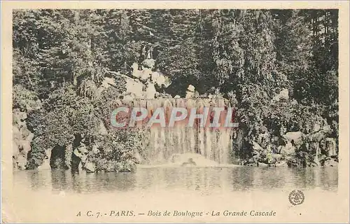 Ansichtskarte AK Paris Bois de Boulogne La Grande Cascade