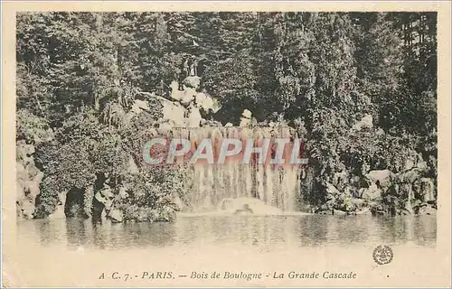 Cartes postales Paris Bois de Boulogne La Grande Cascade