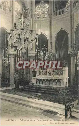 Cartes postales Nantes Interieur de la Cathedrale Maitre Autel
