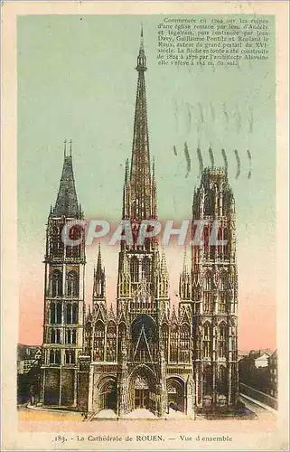 Cartes postales La Cathedrale de Rouen Vue d'ensemble