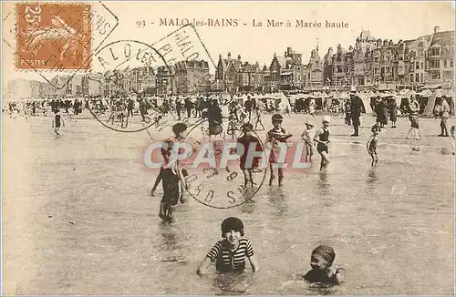 Ansichtskarte AK Malo Les Bains La Mer a Maree Haute Enfants Cachet Daguin