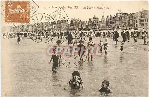 Cartes postales Malo Les Bains La Mer a Maree Haute Enfants Cachet Daguin