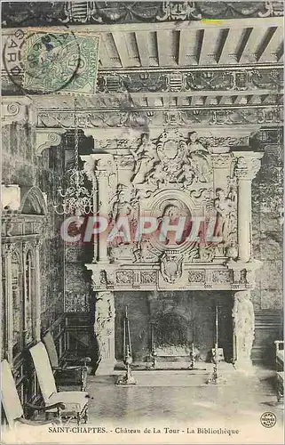Cartes postales Saint Chaptes Chateau de la Tour La Bibliotheque