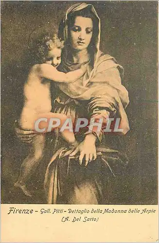Cartes postales Firenze Gall Pitti Dettaglio Della Madonna delle Arpie (A del Sarto)