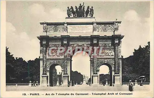 Cartes postales Paris Arc de Triomphe du Carrousel