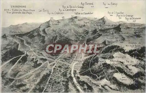 Cartes postales L'Auvergne Vallee du Mont Dore vue generale des Pays
