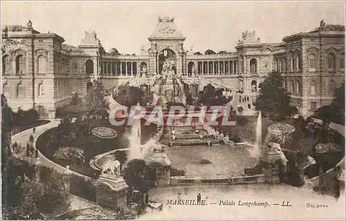 Cartes postales Marseille Palais Longchamp Lion