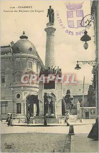 Cartes postales Chambery Fontaine des Elephants (de Boigne)