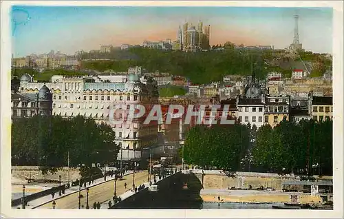 Moderne Karte Lyon Le Pont Lafayette et le coteau de Fourviere