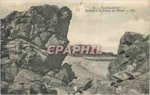 Cartes postales Poulgasnou Rochers a la Pointe de Primel