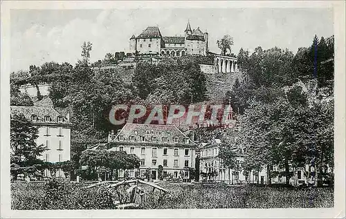 Ansichtskarte AK Dauphine Uriage les Bains Etablissement Thermmal et le Chateau