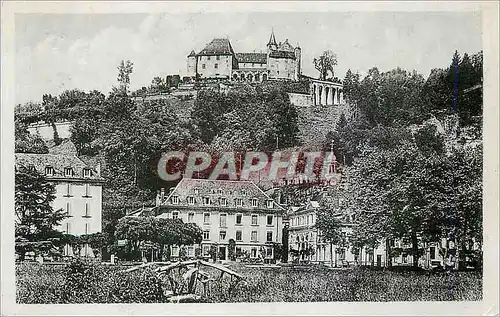 Cartes postales Dauphine Uriage les Bains Etablissement Thermmal et le Chateau
