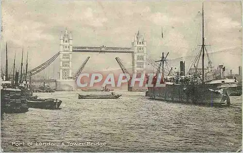 Cartes postales Port of London and Tower Bridge Bateau