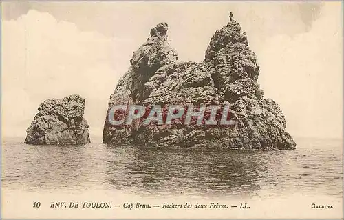 Cartes postales Env de Toulon Cap Brun Rochers des deux Freres