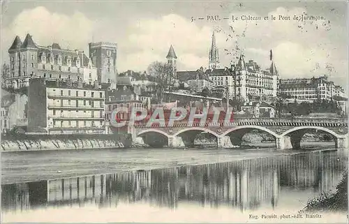 Cartes postales Pau Le Chateau et le Pont de Jurancon