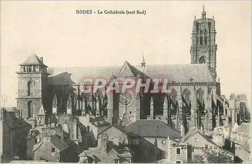 Cartes postales Rodez La Cathedrale (Cote Sud)