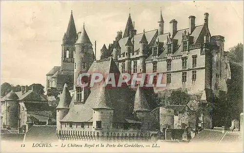 Ansichtskarte AK Loches Le Chateau Royal et la Porte des Cordeliers