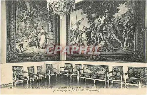 Cartes postales Palais de Compiegne Histoire de Jason et de Medee Jason enleve la Toison d'Or Jason engage sa fo