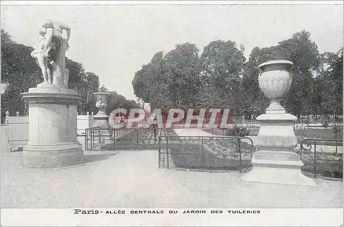 Cartes postales Paris Allee centrale du Jardin des Tuileries