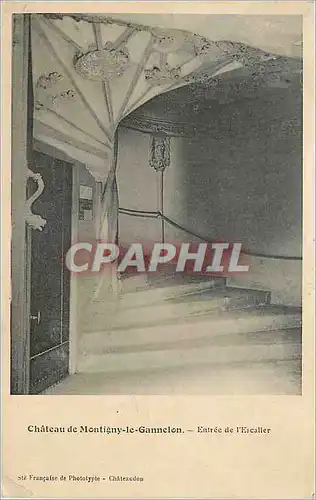 Cartes postales Chateau de Montigny le Gannelon Entree de L'Escalier