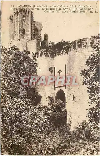 Cartes postales Lavardin (L et Ch) Le Chateau (Cote Nord Est) rempart de Jean VIII de Bourbon au XVe s fut habit