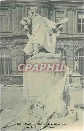 Ansichtskarte AK Paris Statue de Meissonier au Jardin de l'Infante (carte 1900)