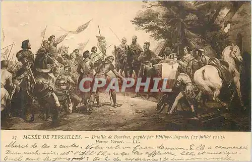 Cartes postales Musee de Versailles Bataille de Bouvines gagnee par Philippe Auguste (27 Juillet 1914)