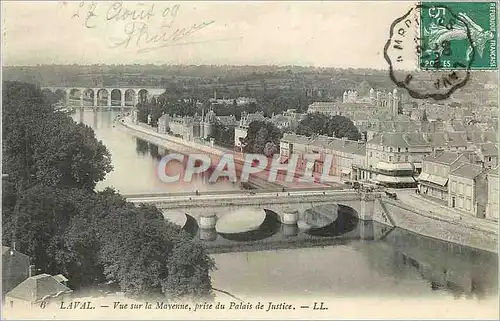 Ansichtskarte AK Laval Vue sur la Mayenne prise du Palais de Justice