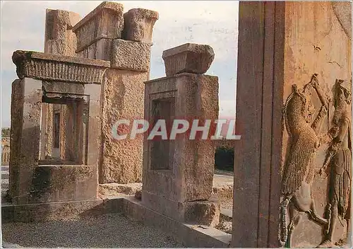 Moderne Karte Persepolis (Iran) The One Hundred Column Placae the Western Gates