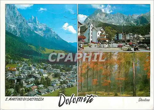 Cartes postales moderne Dolomiti S Martino di Castrozza ù 1444 Panorama verso il Sass Maor m 2812 Veduta del Centro ver