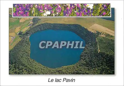 Moderne Karte Le Lac Pavin Le plus Profond d'Auvergne (92 m) Alt 1197 m Sup 44ha 750 m de Diametre