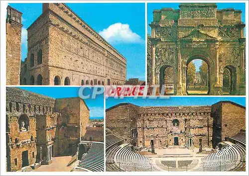 Cartes postales moderne Orange (Vaucluse) Theatre Antique Arc de Triomphe Interieur du Theatre Antique La Colline pris d