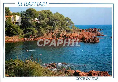 Moderne Karte St Raphael Cote d'Azur Calanque a Santa Lucia