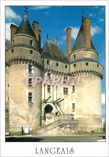 Moderne Karte Chateau de Langeais (Indre et Loire) Place forte Construite pour Louis XI en 1465