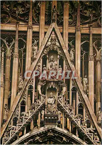 Cartes postales moderne Cathedrale de Strasbourg Gable du Portail Central (fin du XIIIe S)