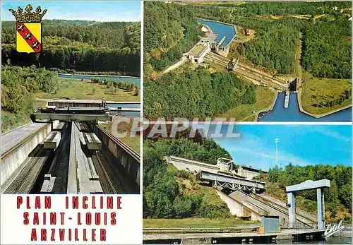 Cartes postales moderne Saint Louis Arzviller (Moselle) Canal de la Marne au Rhin Le Plan Incline Transversal