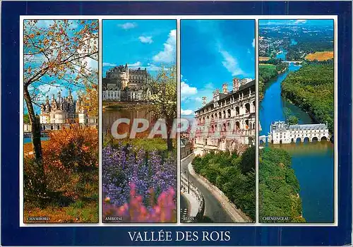 Moderne Karte Vallee des Rois Chambord Amboise Blois Chenonceau