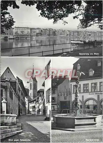Cartes postales moderne Spazierweg am Rhein Blick Gegen Peterskirche