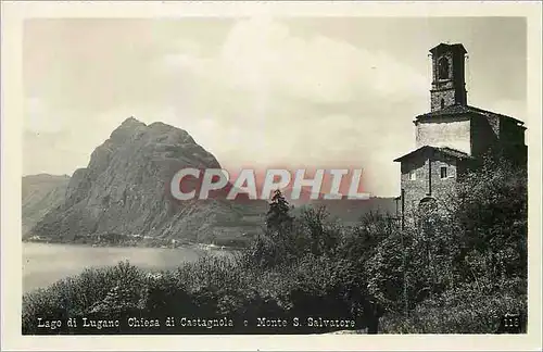 Cartes postales moderne Lago di Lugano Chiesa di Castagnola e Monte S Salvatore